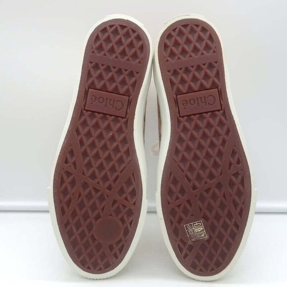 Chloe Kyle High Top Sneakers Beige Suede Size 36 NEW - Picture 12 of 12